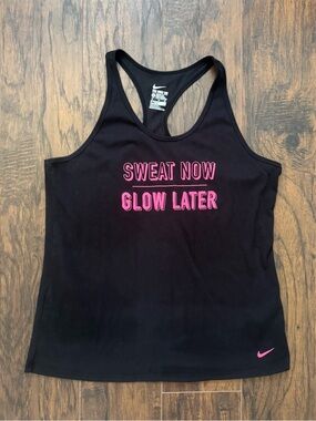 Nike XL Black and Hot Pink Racerback Tank
